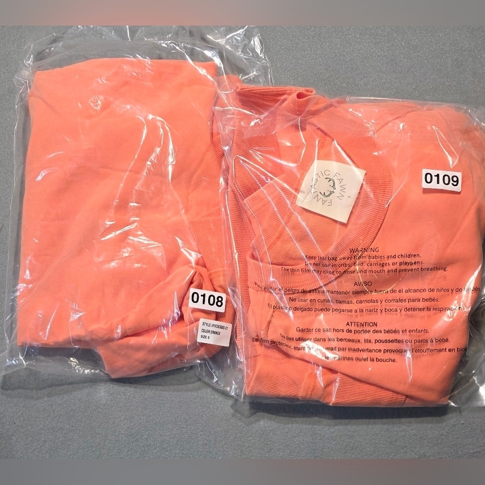 Fantastic Fawn New In Bag Vibrant Orange Tshirt Dress Small PTP 24 Length 35 - Picture 5 of 5